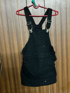 Black Denim Overalls