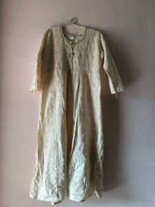 Elegant Cream Cotton Kurta