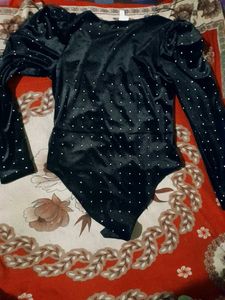 Shein Brown Polka Dot Crop Top