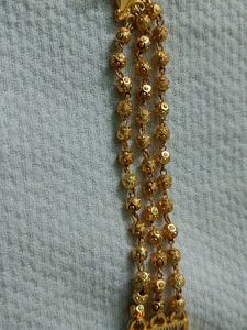 Elegant Gold and Pink Stone Bracelet