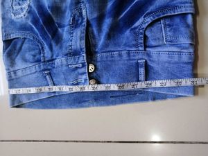 Distressed Blue Denim Jeans