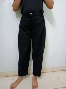 Wide Leg Black Denim