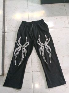 Gothic Spider Web Print Joggers