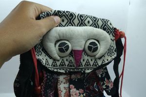 colourful owl sling bag