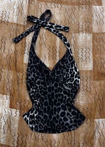Leopard Print Halter Top
