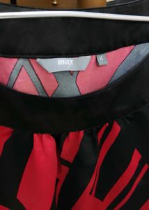 Red &amp; Black Geometric Print Tunic