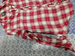 Classic Red Plaid Button-Up Shirt