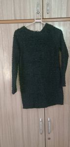 Jet  Black  with shimmer woollen top/ dress