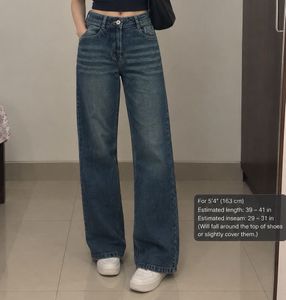 Blue Wide Leg Jeans