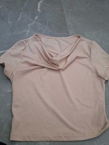 Chic Drape Neck T-Shirt