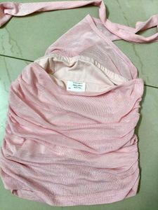 Littlebox Pale Pink Tube Top with Scarf XS