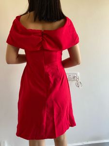 Red Off-Shoulder Dress