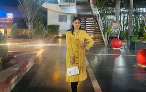 Stylish Yellow Striped Kurta