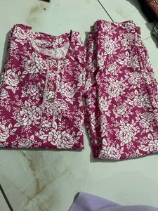 Vibrant Floral Print Kurta Set
