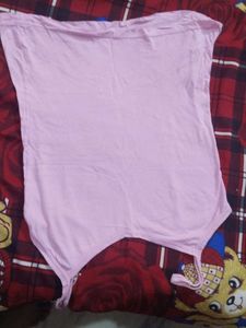 Baby Pink Hosiery Cotton Spaghetti Camisol