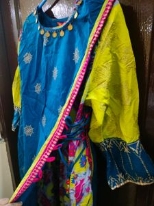2 Layer Long Indo Western Kurta