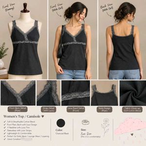 women’s camisole/top with beautiful grey lace deta