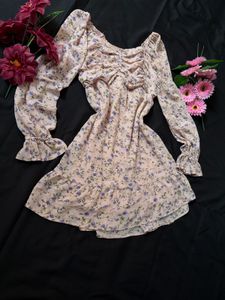 Floral Ruched Mini Dress