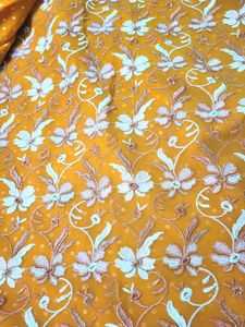 Orange Polka Dot Saree