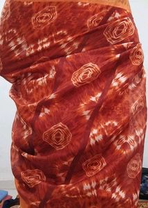 Brown 🤎 Tie-Dye Saree