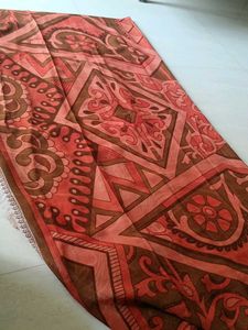 Elegant Brown Saree with Abstract Print