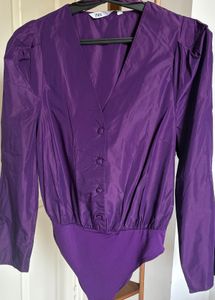 Vibrant Purple Long Sleeve Bodysuit