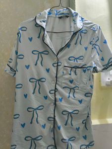 SHEIN BLUE BOW night suit
