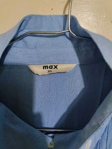 Blue Kurta with Embroidered Sleeves