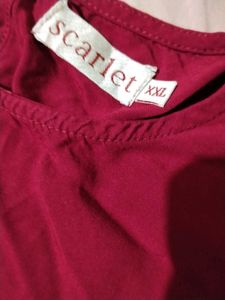 Maroon Tiered Tunic Top