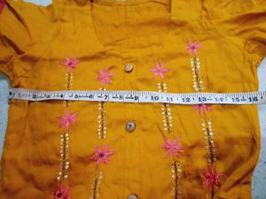 Yellow Embroidered Kurta Set