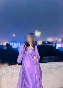 Beautiful Lavender Kurta Set with Dupatta