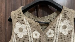 Crochet Flower Vest