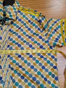 Retro Polka Dot Short Sleeve Shirt