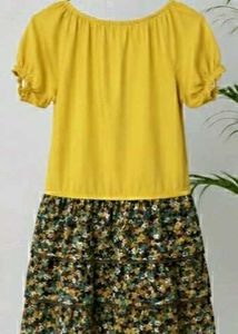 Yellow Floral Print dress