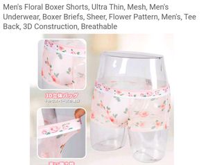 Men's Floral Sheer Boxer Briefs set