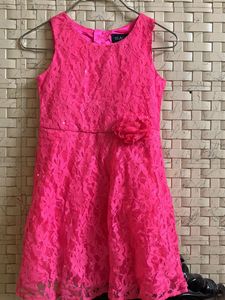 A KIDS Fusia Pink Lace Dress From Mace