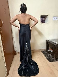 Elegant Black Halter Neck Maxi Dress