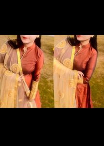 Elegant Ethnic Anarkali with heavy dupatta set