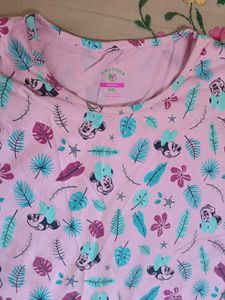 Cute Pink Panda Print T-Shirt