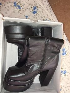 Chunky Platform Heeled Boots
