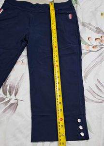 J-Friends Navy Blue Cropped Capri Pants