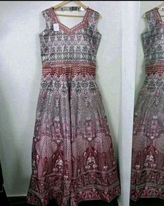 Embroidered gown with Dupatta