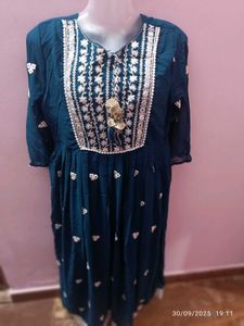 new xl embroidery georgette anarkali