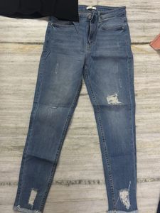 Classic Blue Ripped Jeans