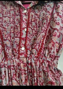 Maroon Georgette Frock