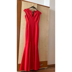 QUIZ RED PROM MAXI BODYCON FISHTAIL DRESS