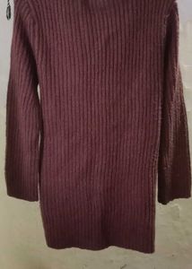 Burgundy Knit Cardigan