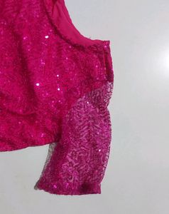 Pink NET Fabric Blouse