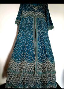 Stunning Teal Embroidered Lehenga Choli
