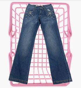 y2k embillshed jeans